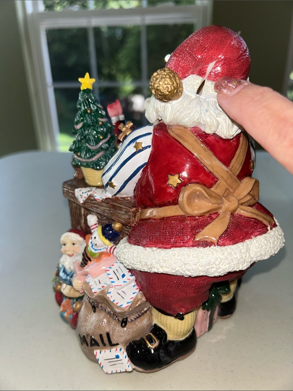 1990’s Vintage Fitz and Floyd Multicolor Musical Santa Holiday Figurine - Picture 9 of 13